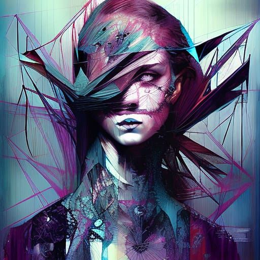 Jessica Alba in Film Noir Digital Illustration