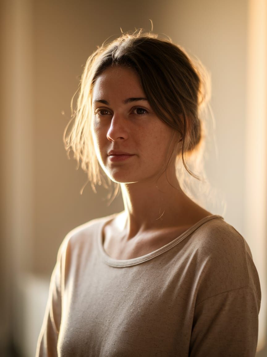 Belgian Woman in Warm Natural Light