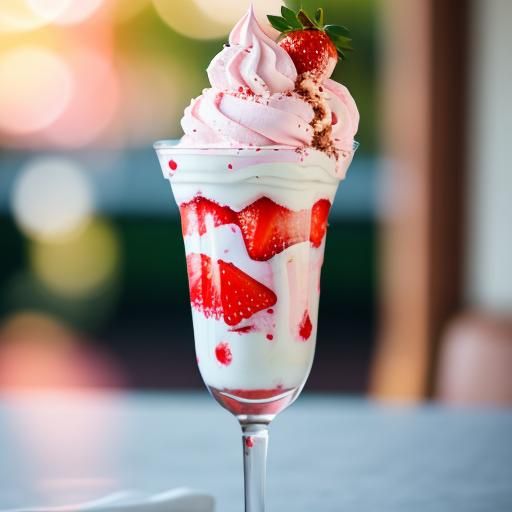 Delicious Strawberry Ice Cream in Sharp Focus