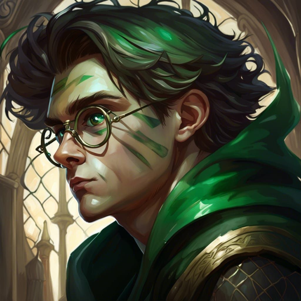 Albus Potter, Slytherin Seeker: Hyperdetailed Portrait