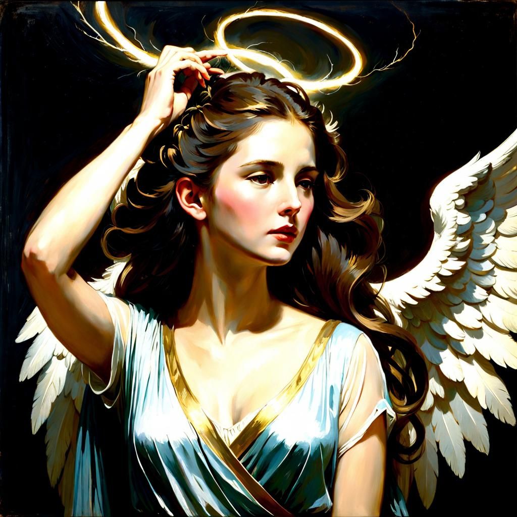 Angel Woman Touching your Aureole