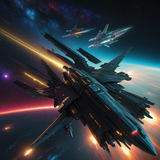 Captain Harlock in Cinematic Space Battle