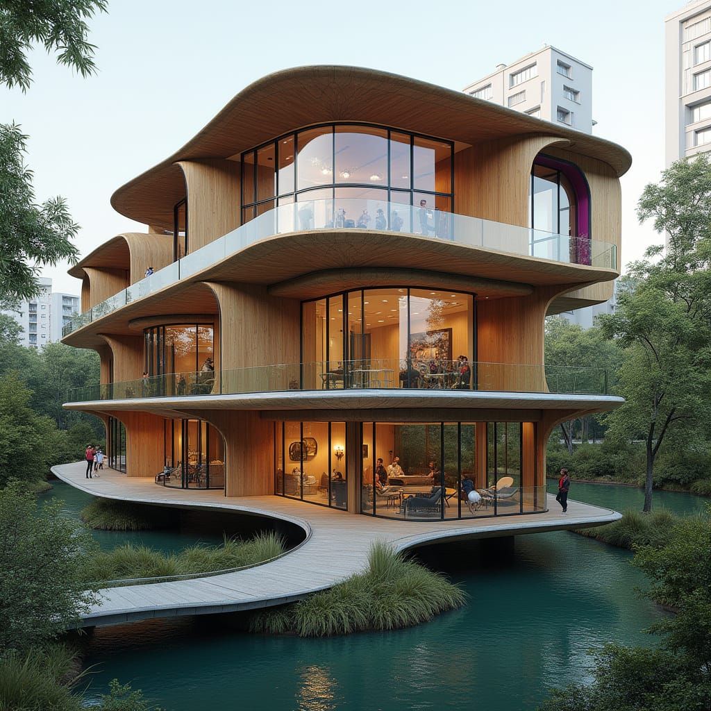 Organic Futuristic Architecture in Harmony with Nature