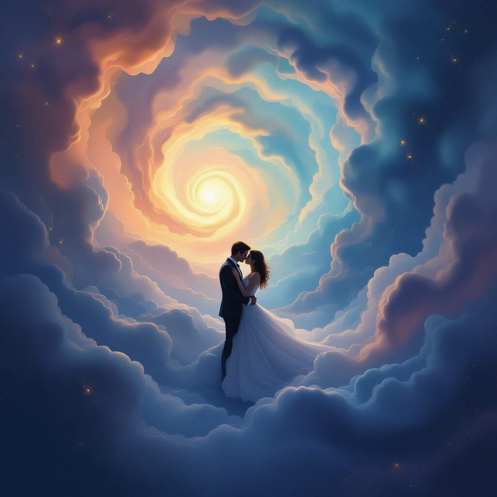 Surreal Dreamscape of a Romantic Movie Moment