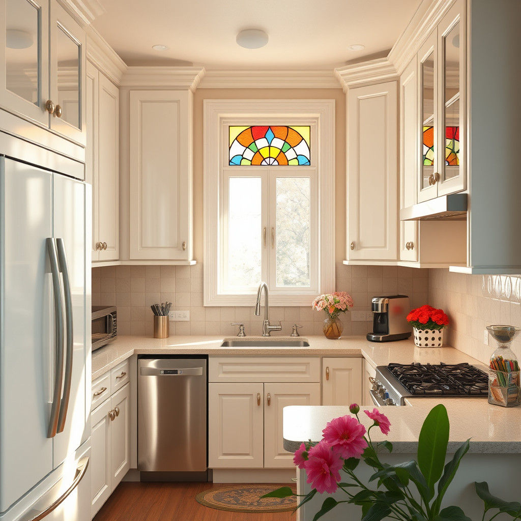 American-Style Fantasy Kitchen in Apartment, Photorealistic