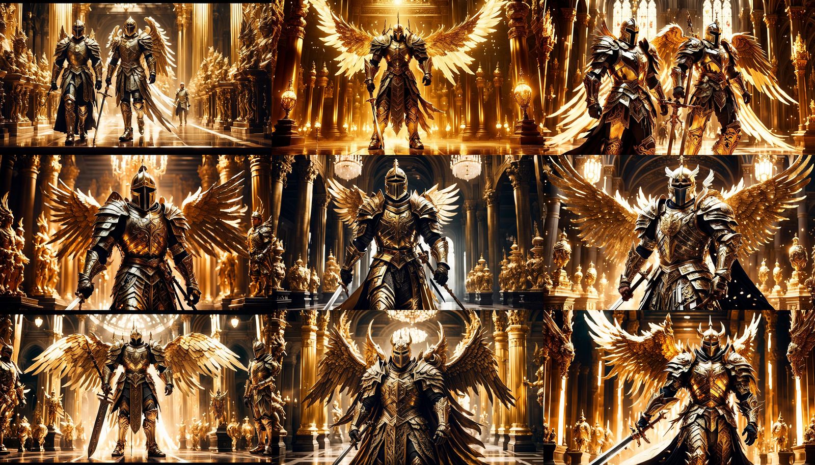 Golden Knight with Obsidian Ornament in Grand Hall