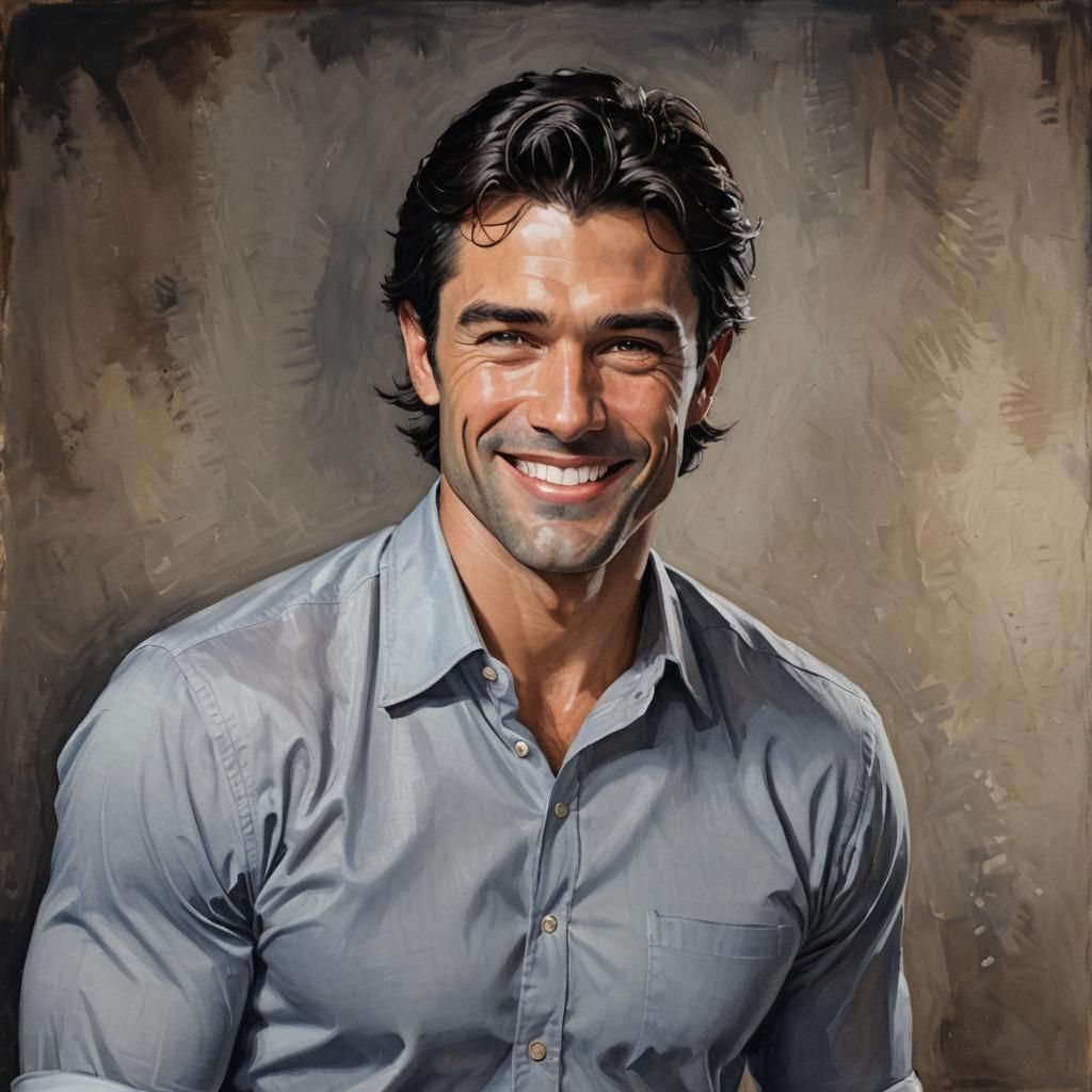 Formal Portrait of a Handsome, Smiling Man