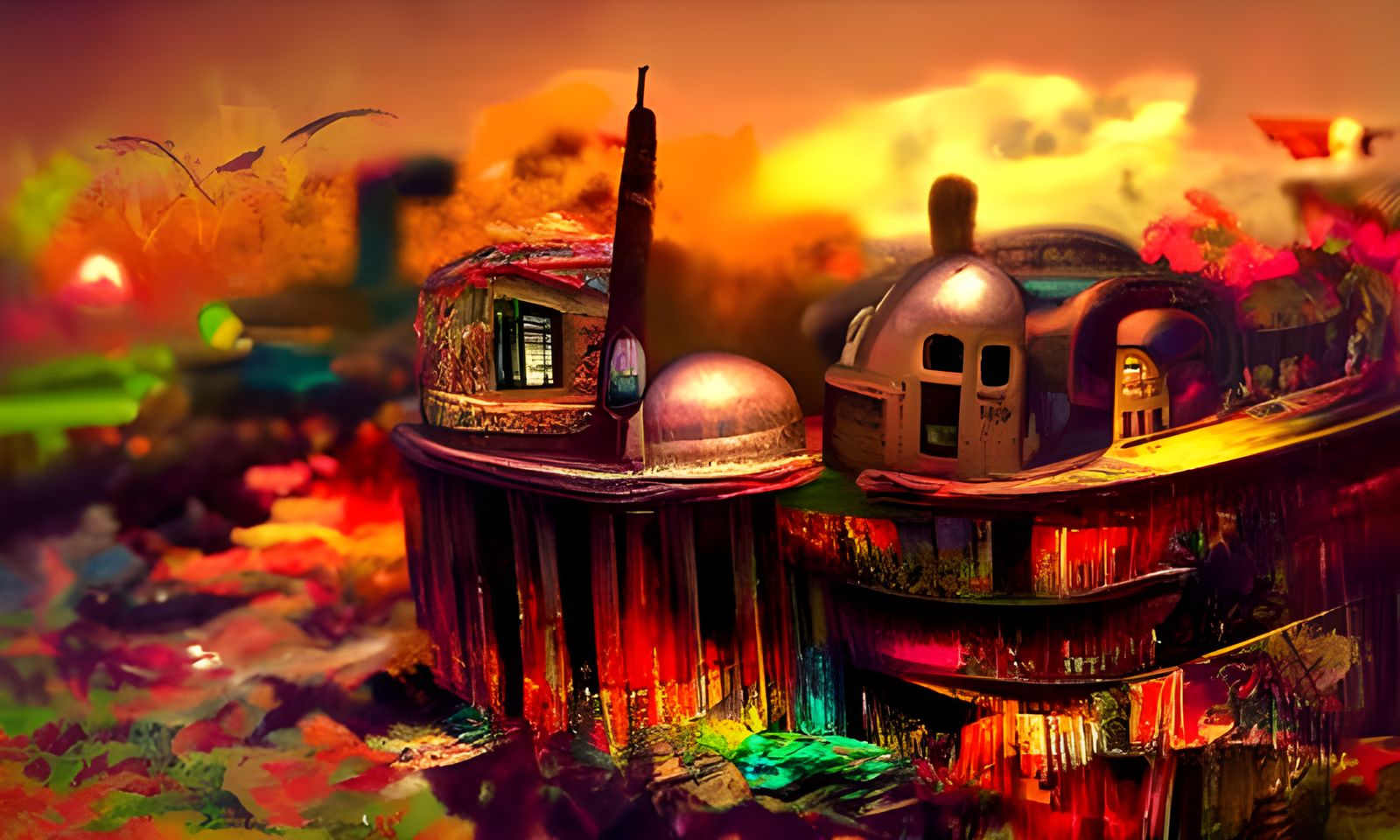 Surreal Lighthouse on the Edge of Tomorrow