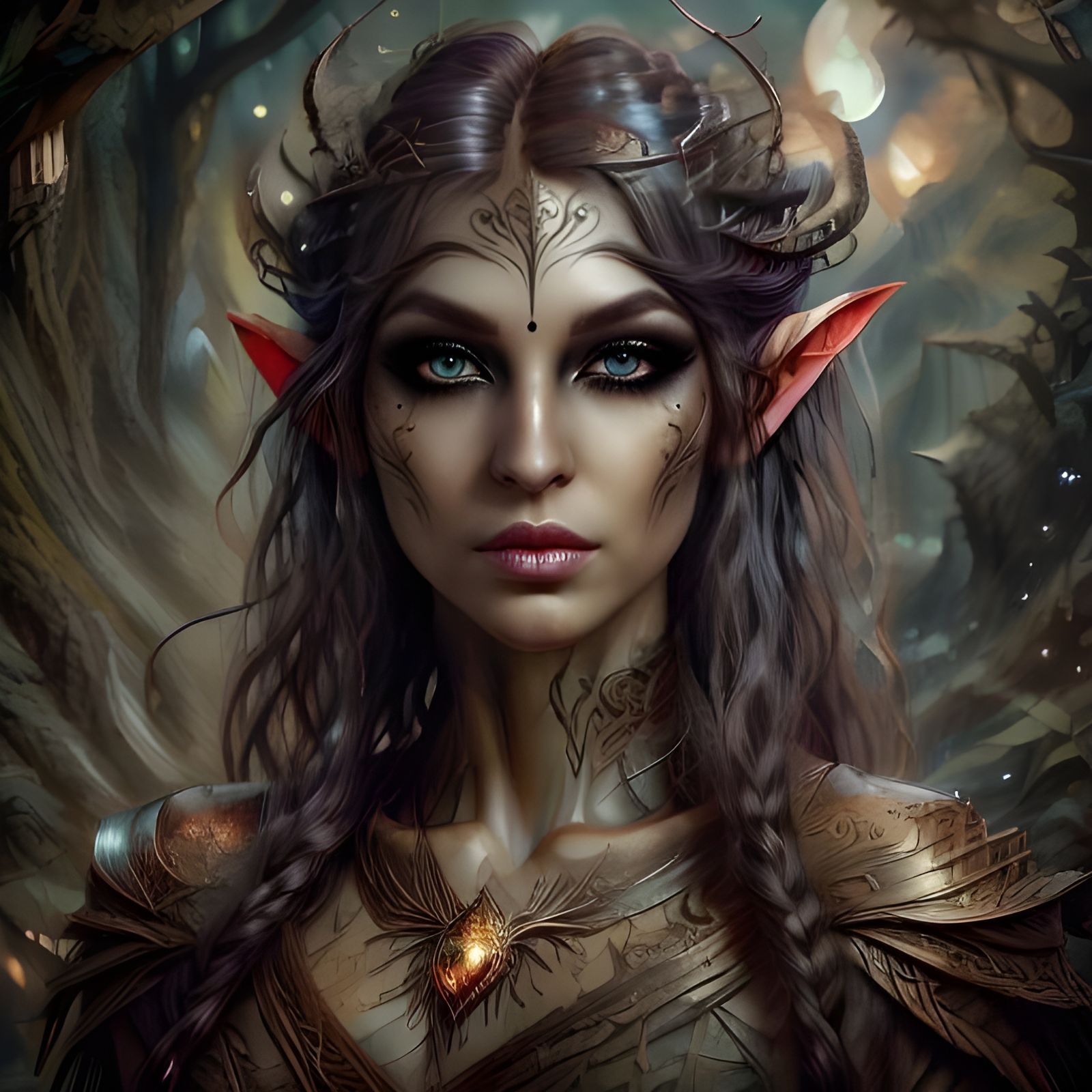 Flyxenfaire Elf <lora:Nurografik Ink SD1-5:1.0> <lora:Fantas...