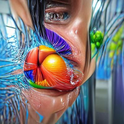 Hyperrealistic Portal Opens Before Beautiful Woman