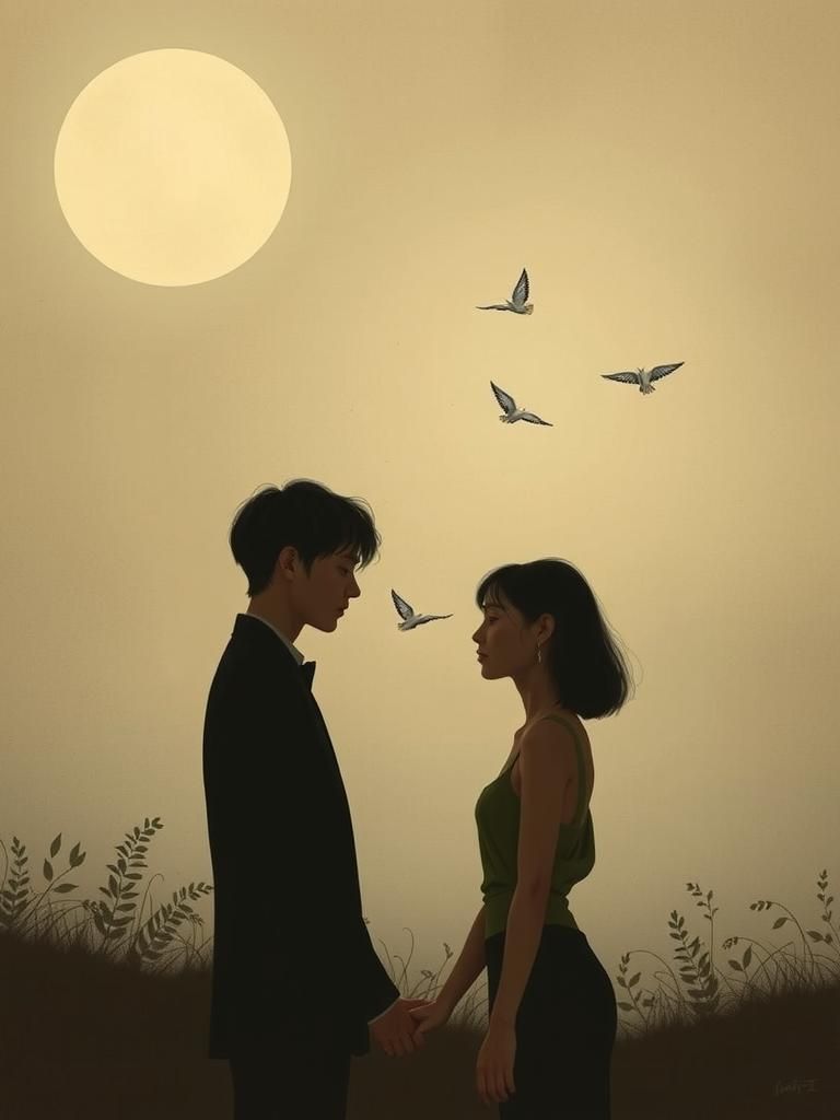 Minimalist Couple in Muted Rich Colors