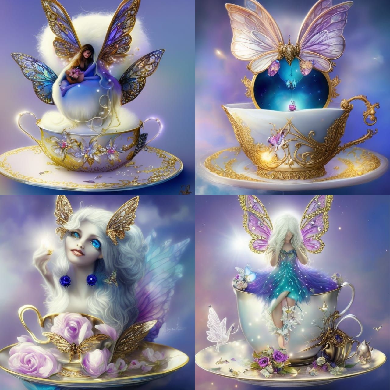 Fairy Fox in Teacup by Anna Dittman Style