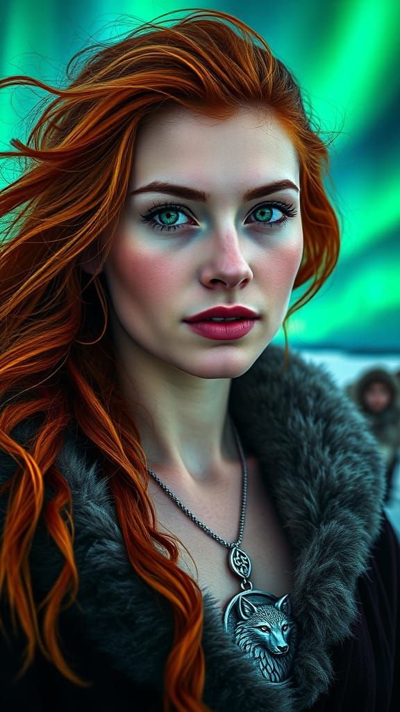 Hyper-Realistic Portrait of a Captivating Woman Amidst the N...