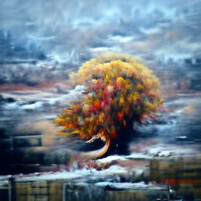 Tree Waking to Life: 8k Oil Painting