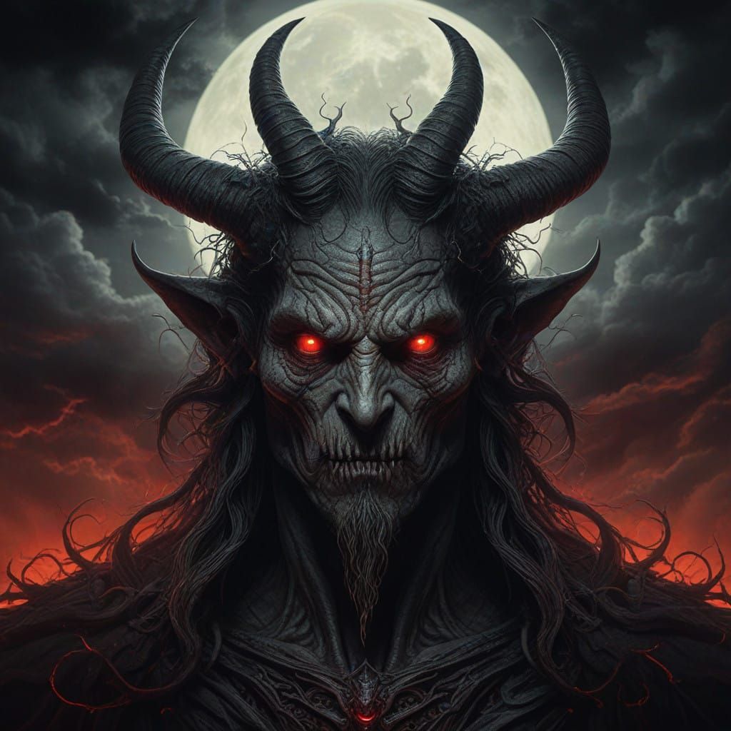 Dark Cloud Entity with Glowing Red Eyes