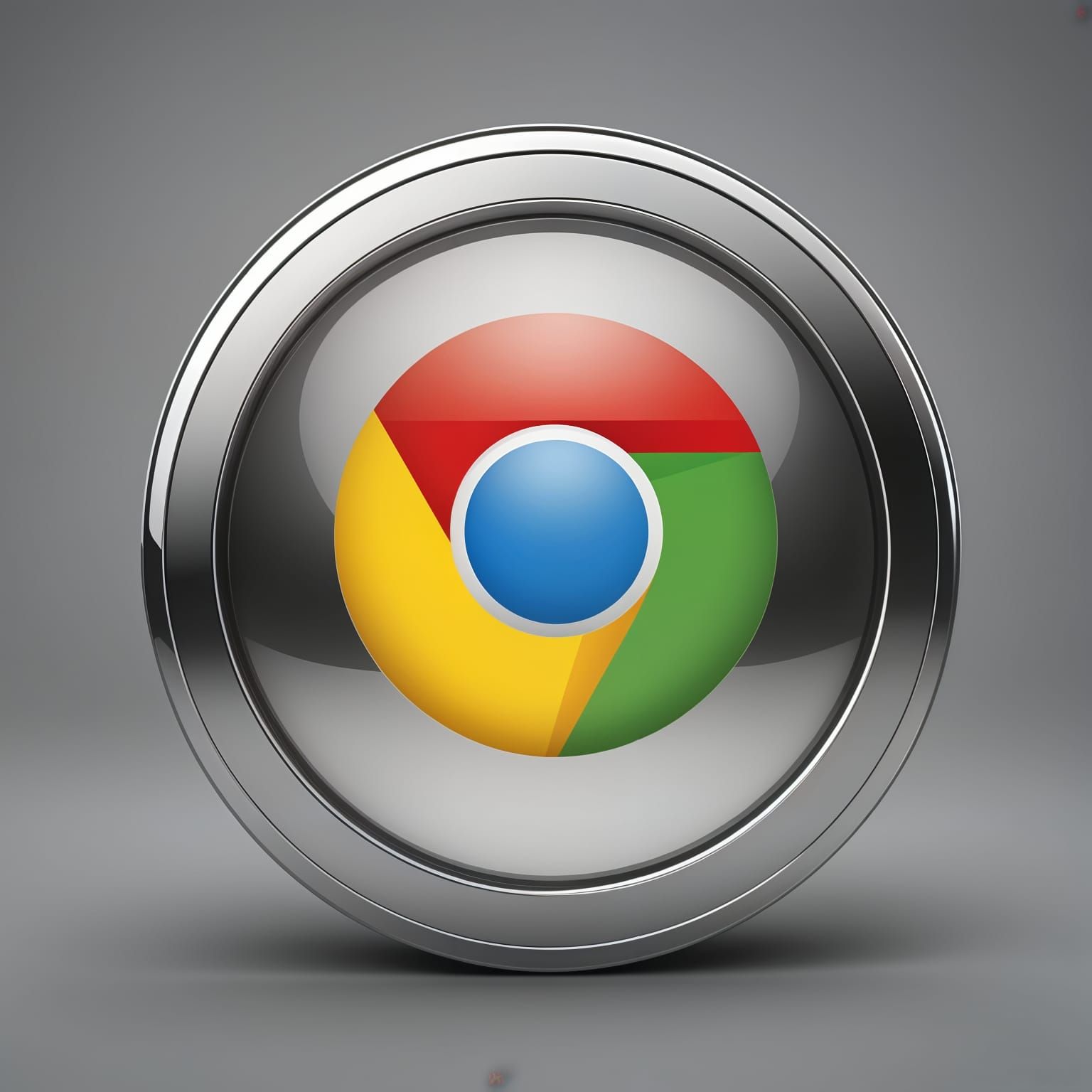 Detailed Matte Painting of Google Chrome Logo