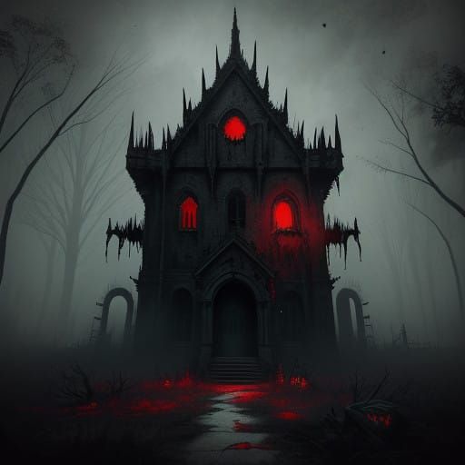 Ominous Biomechanical Entity in Abandoned Asylum