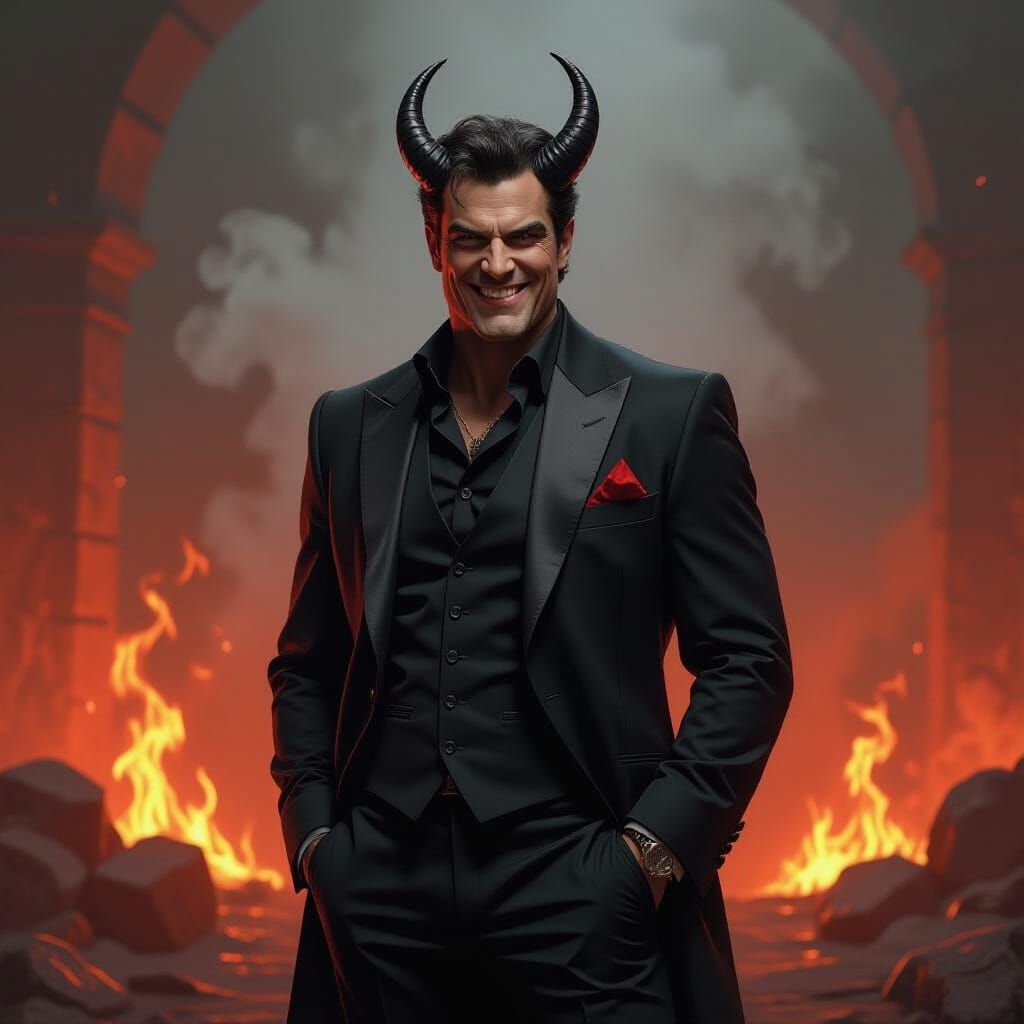 Bruce Campbell as Devil in Fiery Inferno