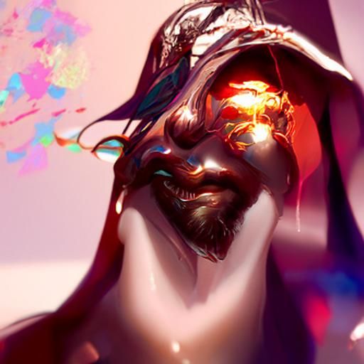 Detailed Portrait with Dynamic Lighting in Art Nouveau Style