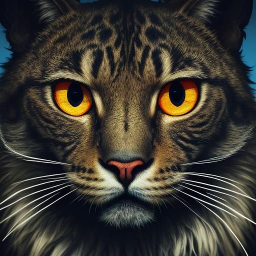 Distressed Animal in Concrete Enclosure: Fauvist Expressioni...