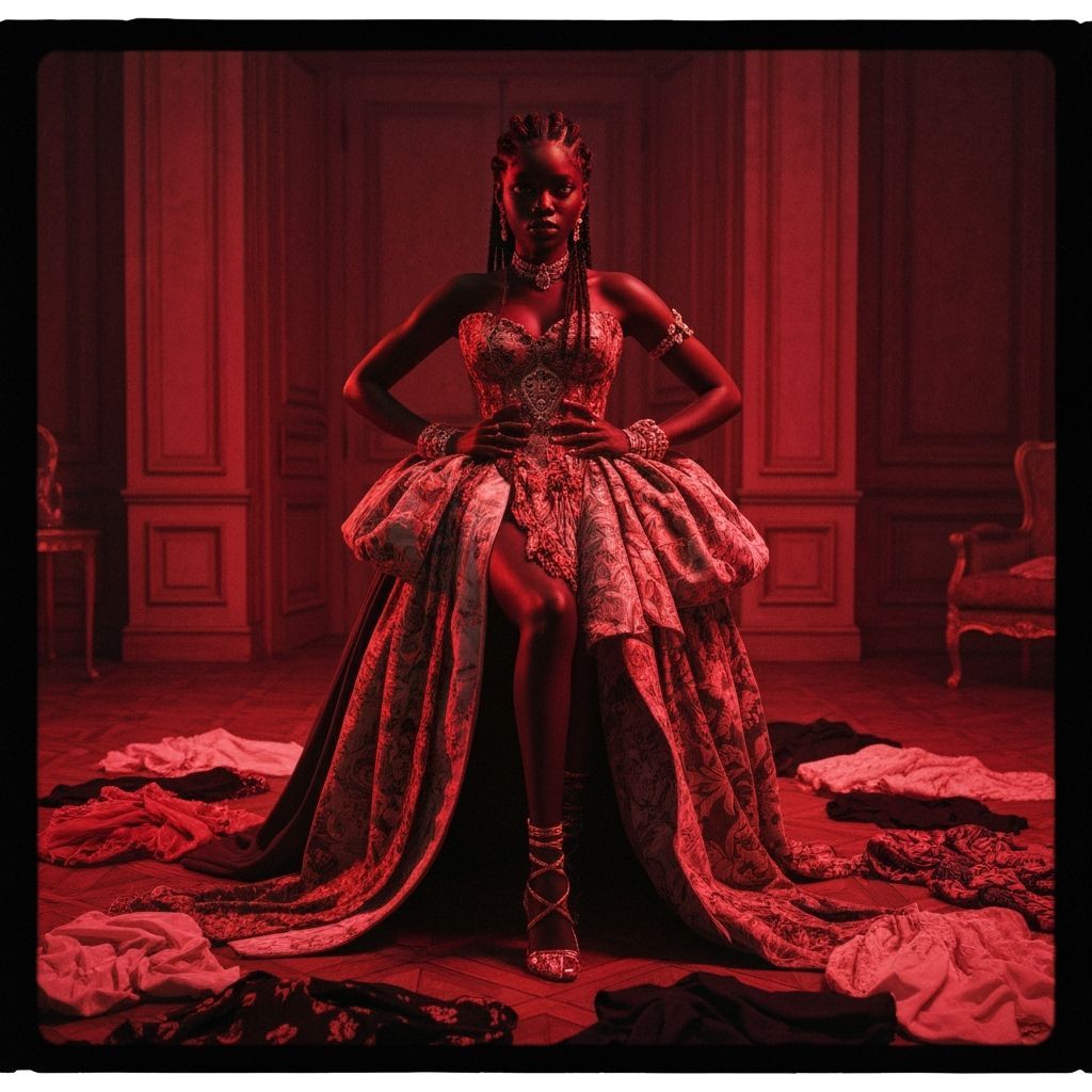 Dystopian Baroque Woman in Renaissance Interior