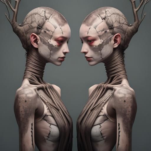 Girl with Two Heads: A Surreal Anatomy Study