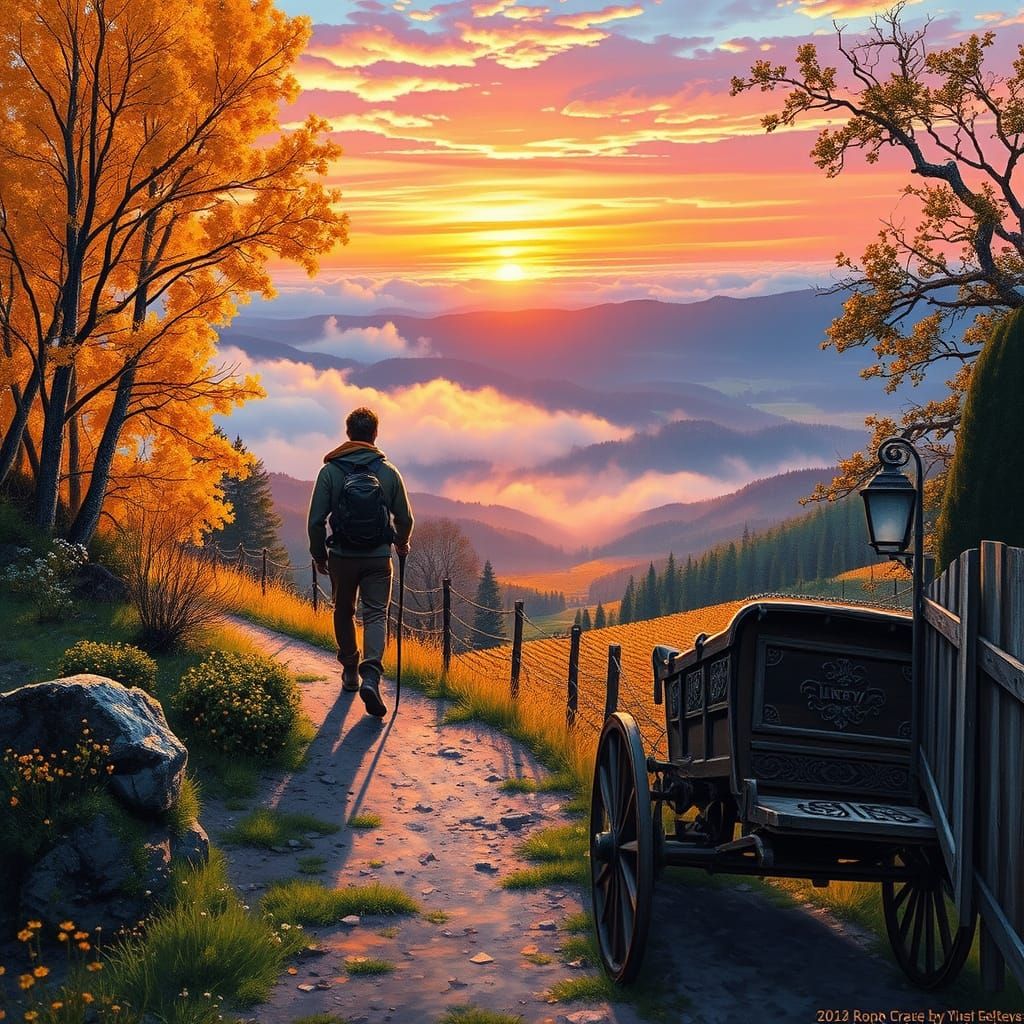 Sunset on a Golden Trail