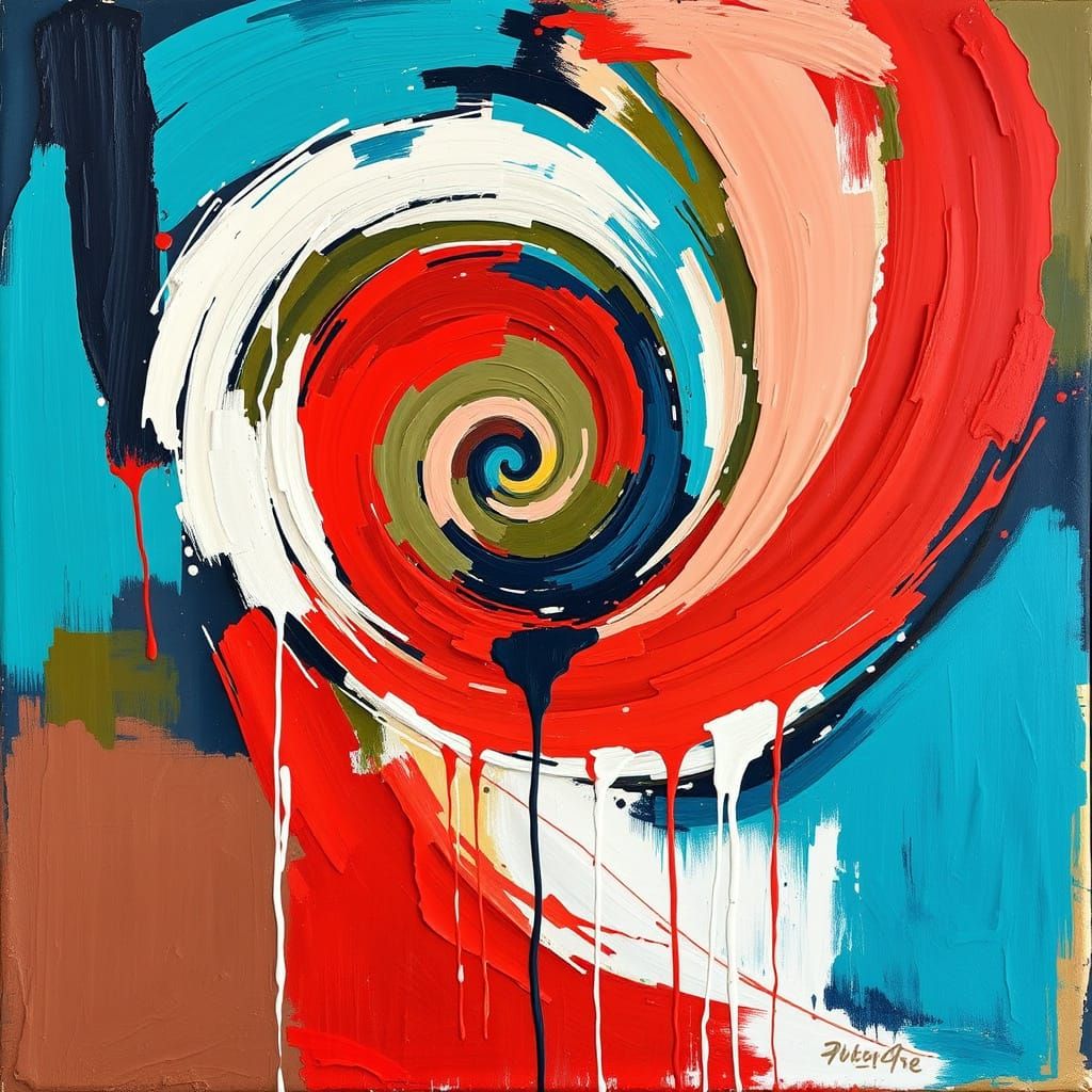 Expressive Abstract Art in Vibrant Colors