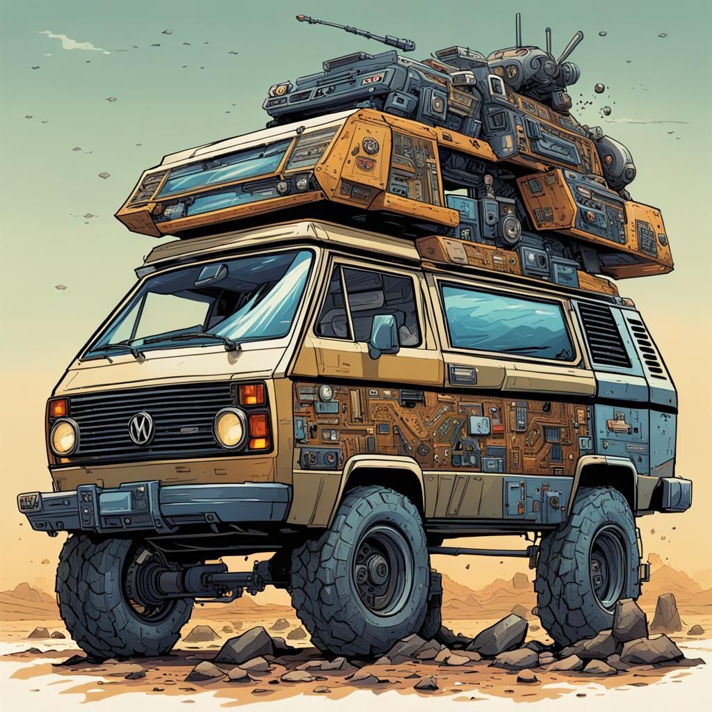 Vanagon Westfalia Syncro Robot Transformation in Comic Art