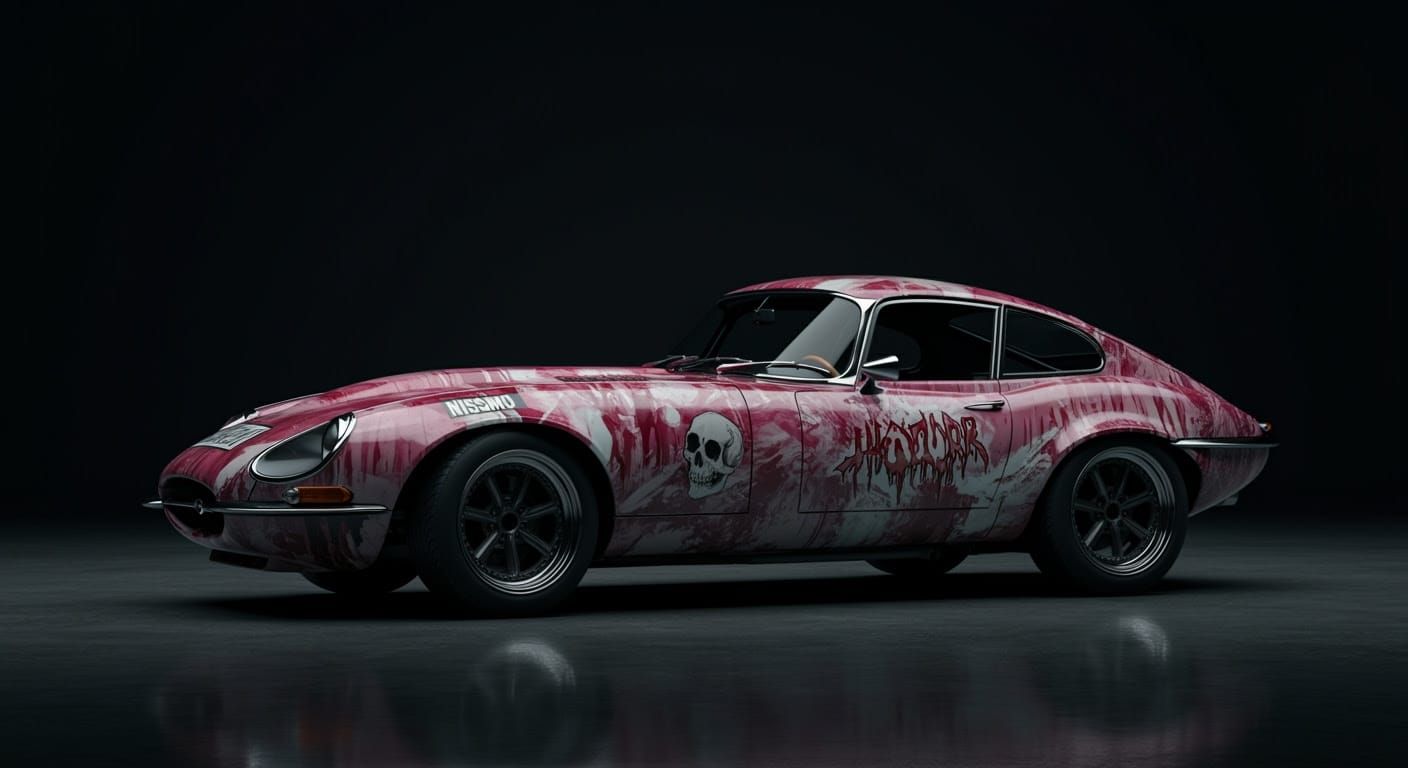 NISMO-Inspired Jaguar E-Type Drift Car in Cyberpunk Studio