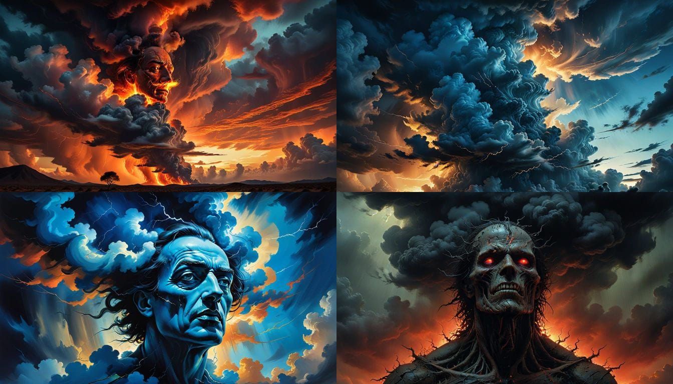 Surreal Jet Stream Face Erupts in the Sky