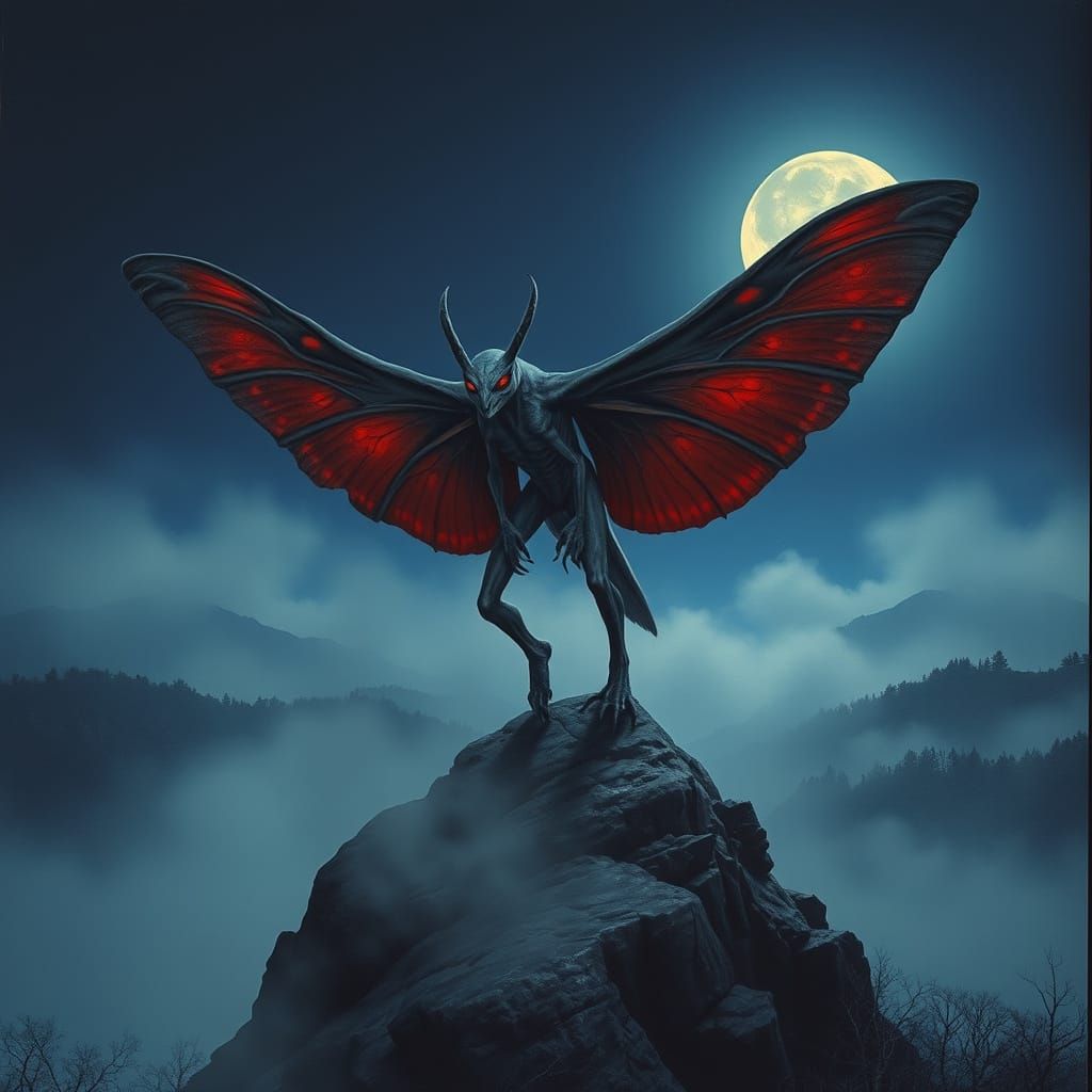 Mothman Emerges from Appalachian Mist
