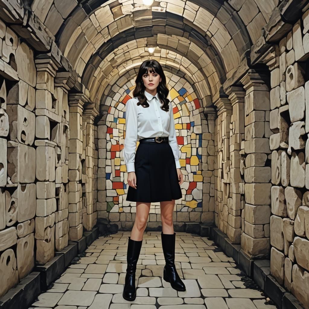 Zooey Deschanel as Angel of Death in Pop Art