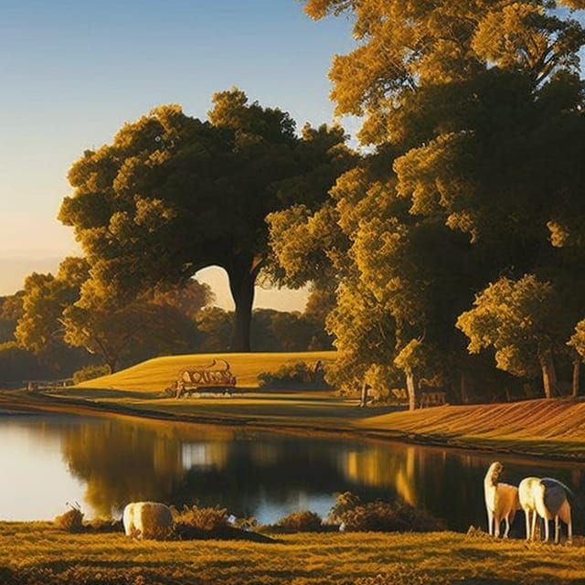 Fantastical Inner Vision Landscape in Detailed Matte Paintin...