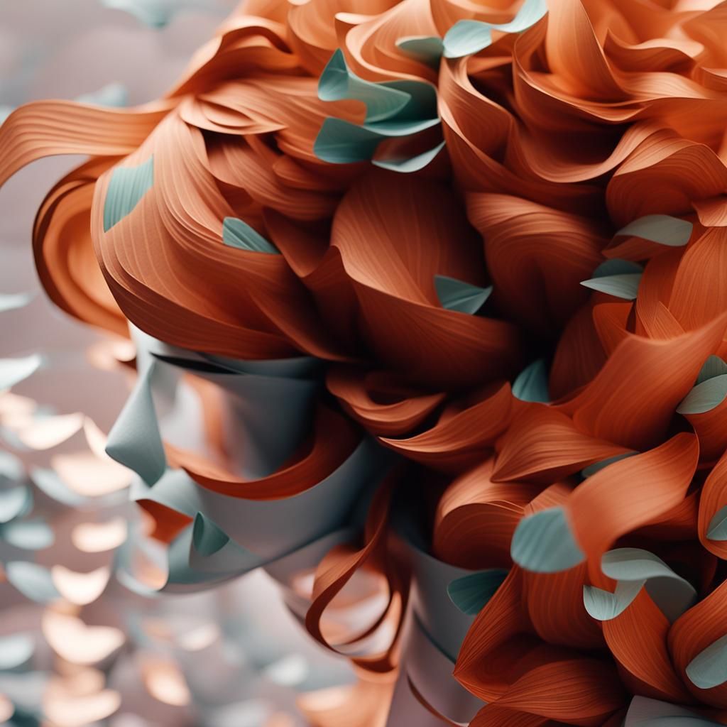 Elegant Origami Papercraft in Art Exhibition