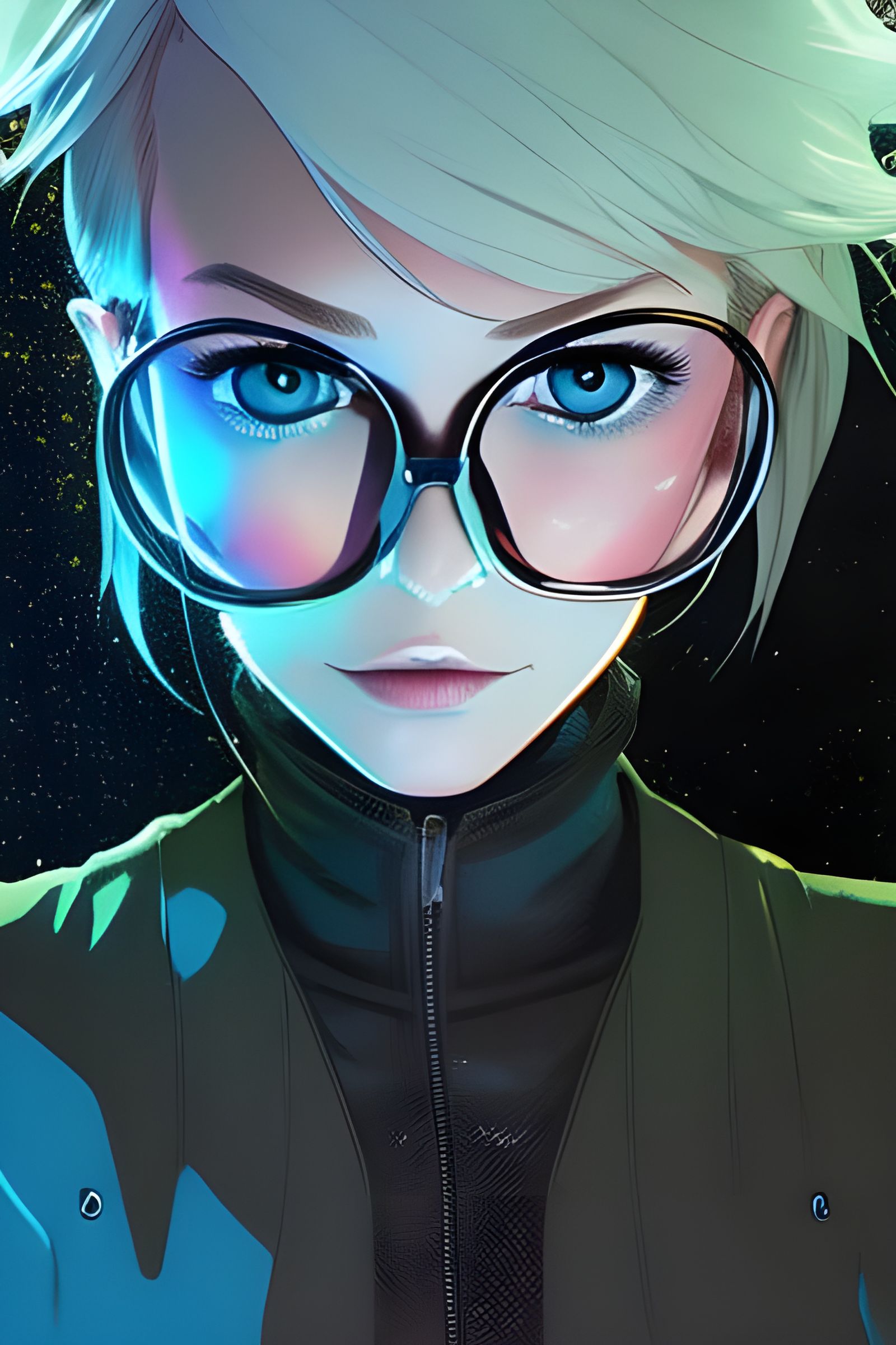 Cute Girl Cracking Jokes in Manga Style