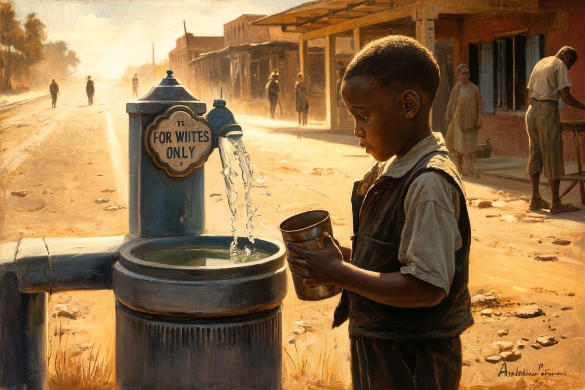 Depression Era Americana: Segregation at a Water Fountain