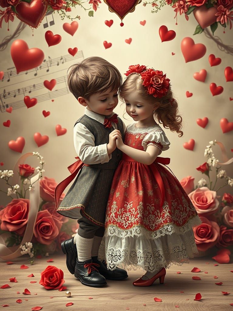 Enchanted Whimsy in Ancient Attire with Rich, Dreamlike Sett...