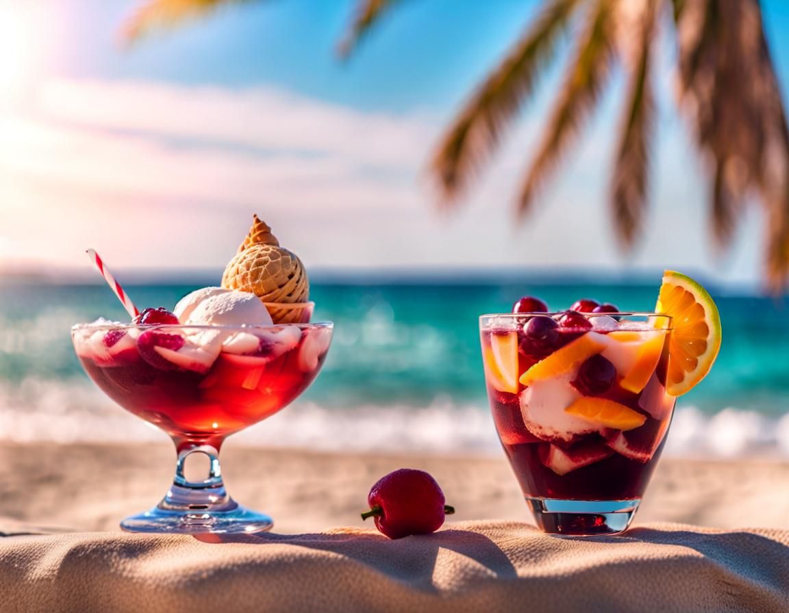 Ice Cream and Sangria on a Beautiful Beach