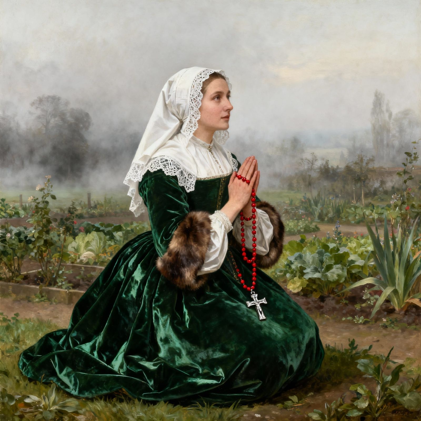 16th Century Dutch Portrait of a Pious Young Woman