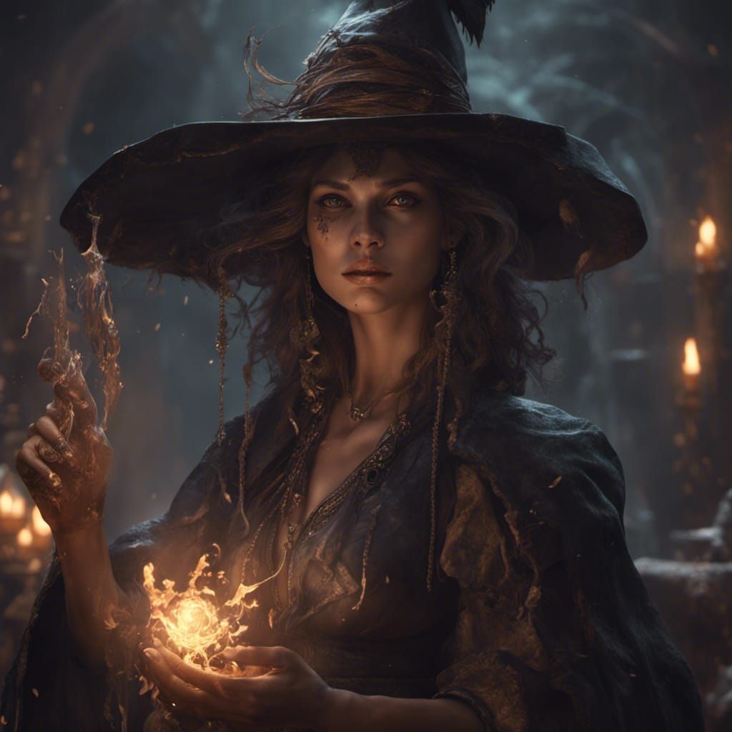 Dark Fantasy Witch Concept Art in 8K Resolution