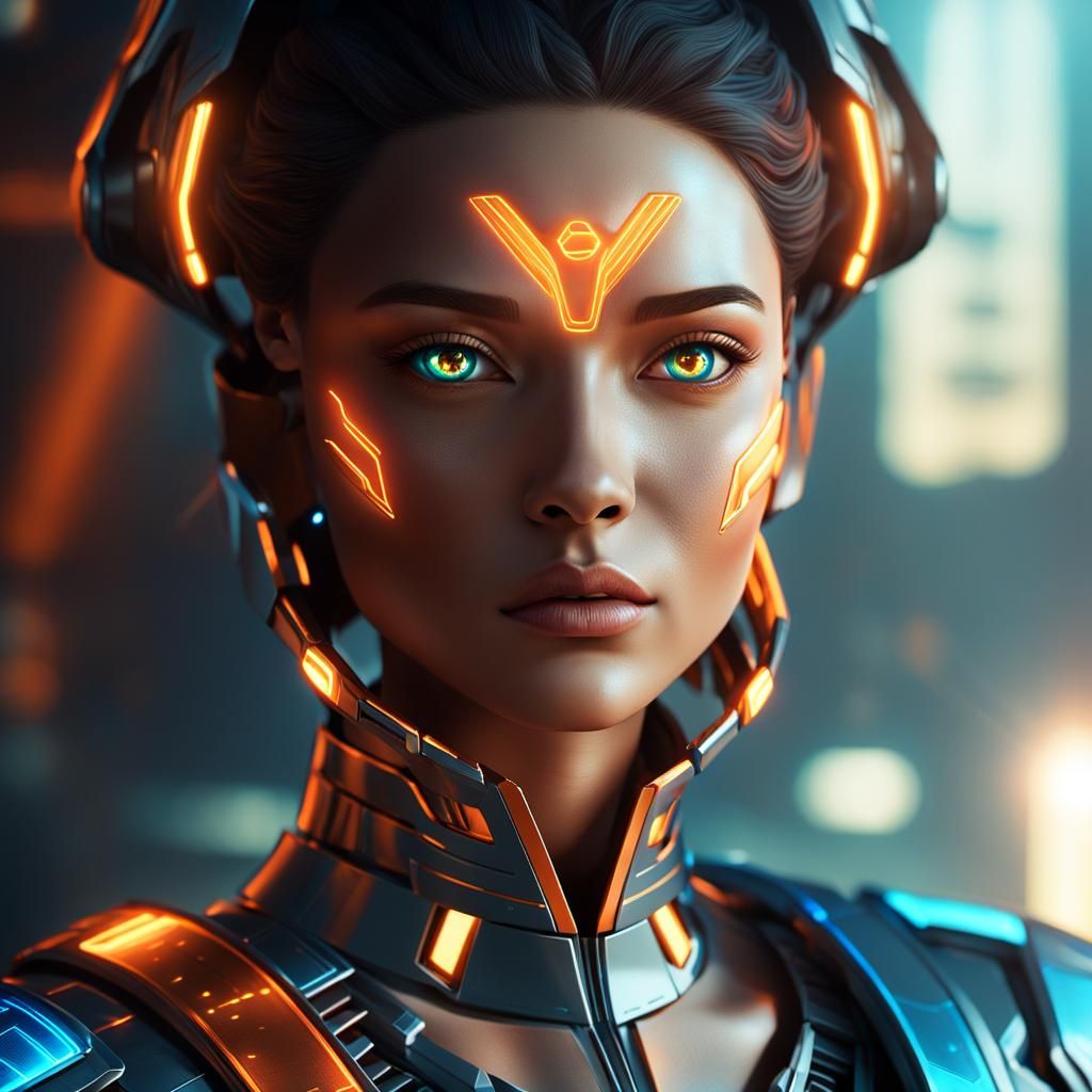 Futuristic Starship Launch in Sci-Fi Spaceport