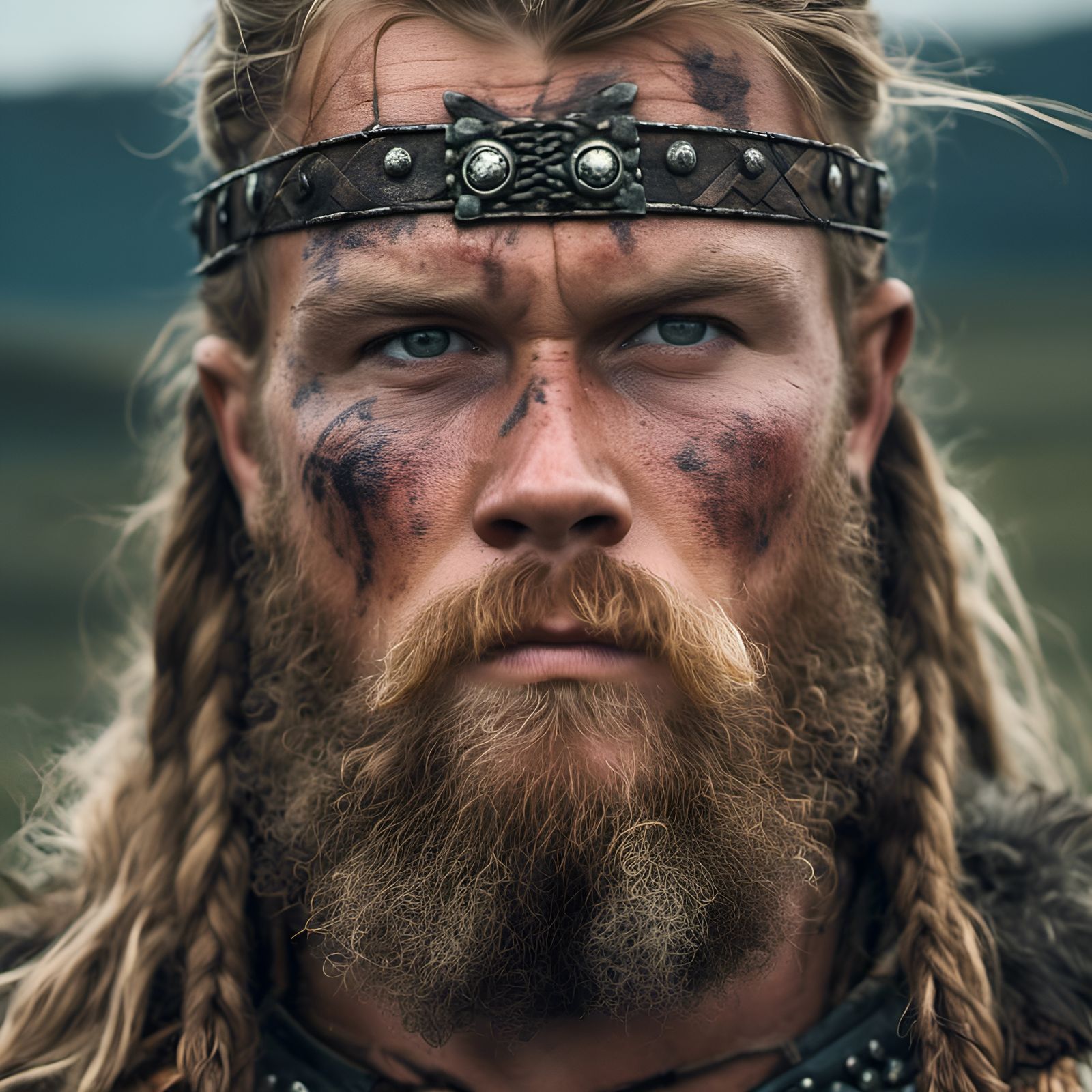 Portrait Photo of a Viking Warrior