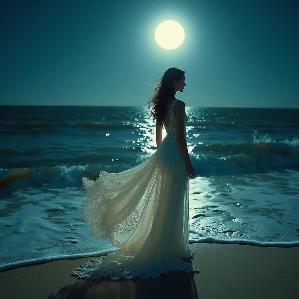 Magical Realism: Woman Dreams by the Ocean
