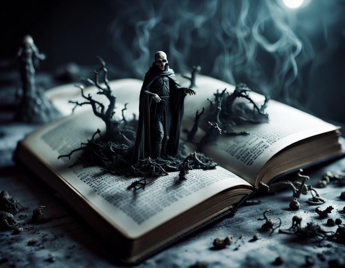 Macabre open book