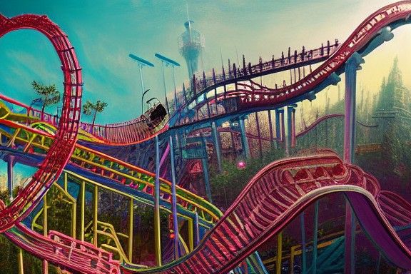 Yarn Roller Coaster: Hyperdetailed Fantasy Art