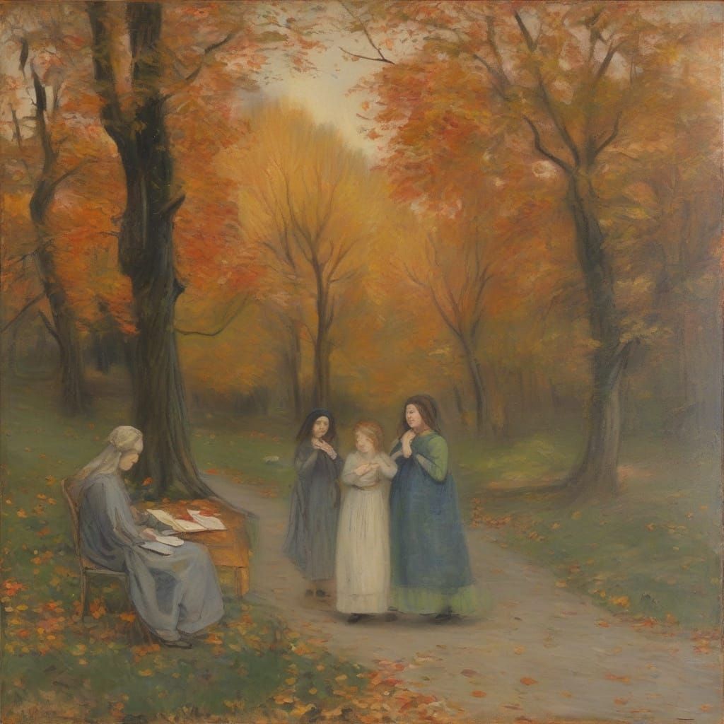 Miniature Autumn Scenes by Claude Monet and Filippo Lippi