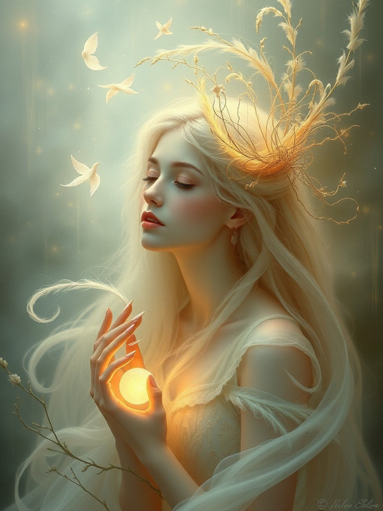Ethereal Maiden in Enchanted Realism