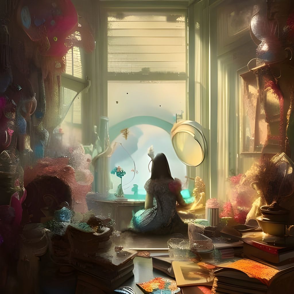 Wonderland Tea Party Through Open Window