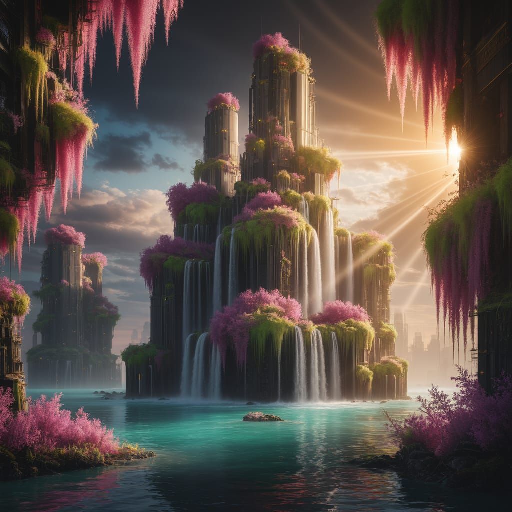 Lost Futuristic City Reclaimed by Nature in Ocean